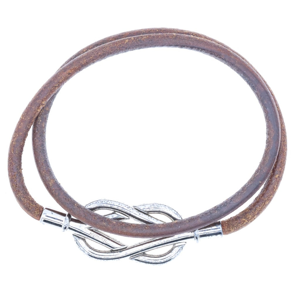 HERMES(エルメス) アタメ 2連 ブレスレット シルバー金具 アクセサリー