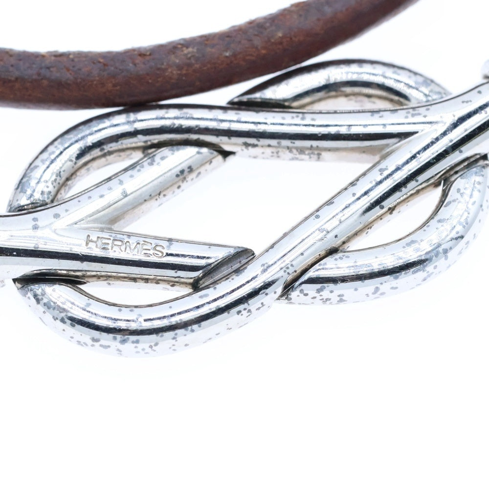 HERMES(エルメス) アタメ 2連 ブレスレット シルバー金具 アクセサリー
