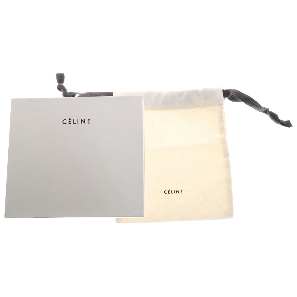 CELINE(セリーヌ) 3つ折り財布 コンパクトウォレット カードケース コインケース ゴールド金具 グリーン レザー