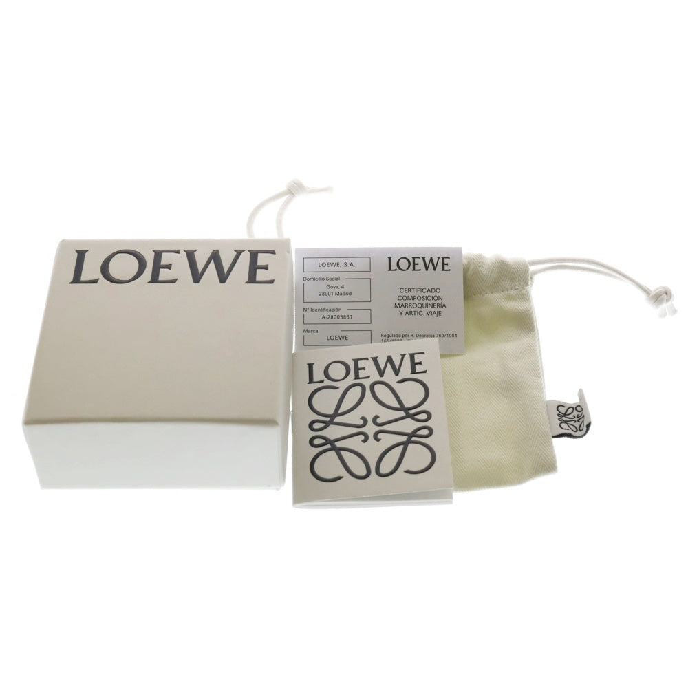 LOEWE(ロエベ) ツイスト ブレスレット ブラウン レザー ゴールド金具 Mサイズ J920240X17