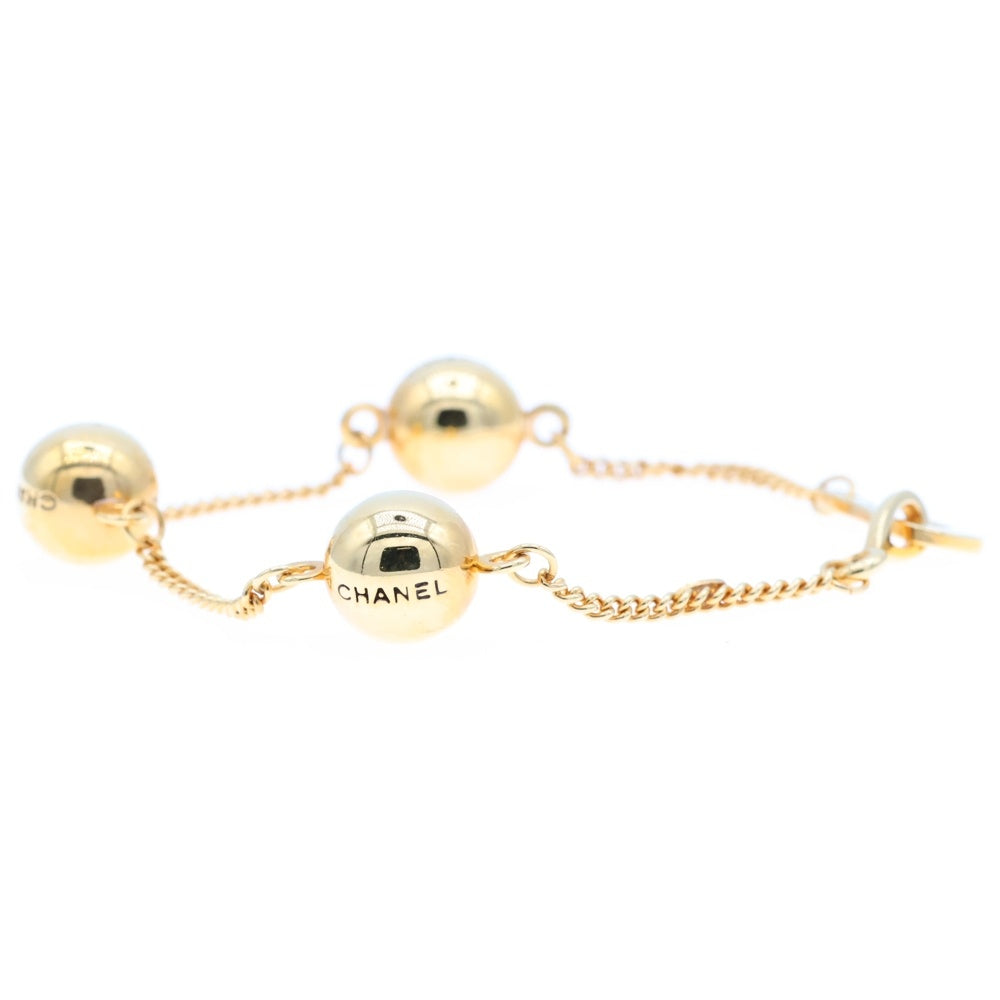 CHANEL(シャネル) ロゴ ボールブレスレット ゴールド レディース