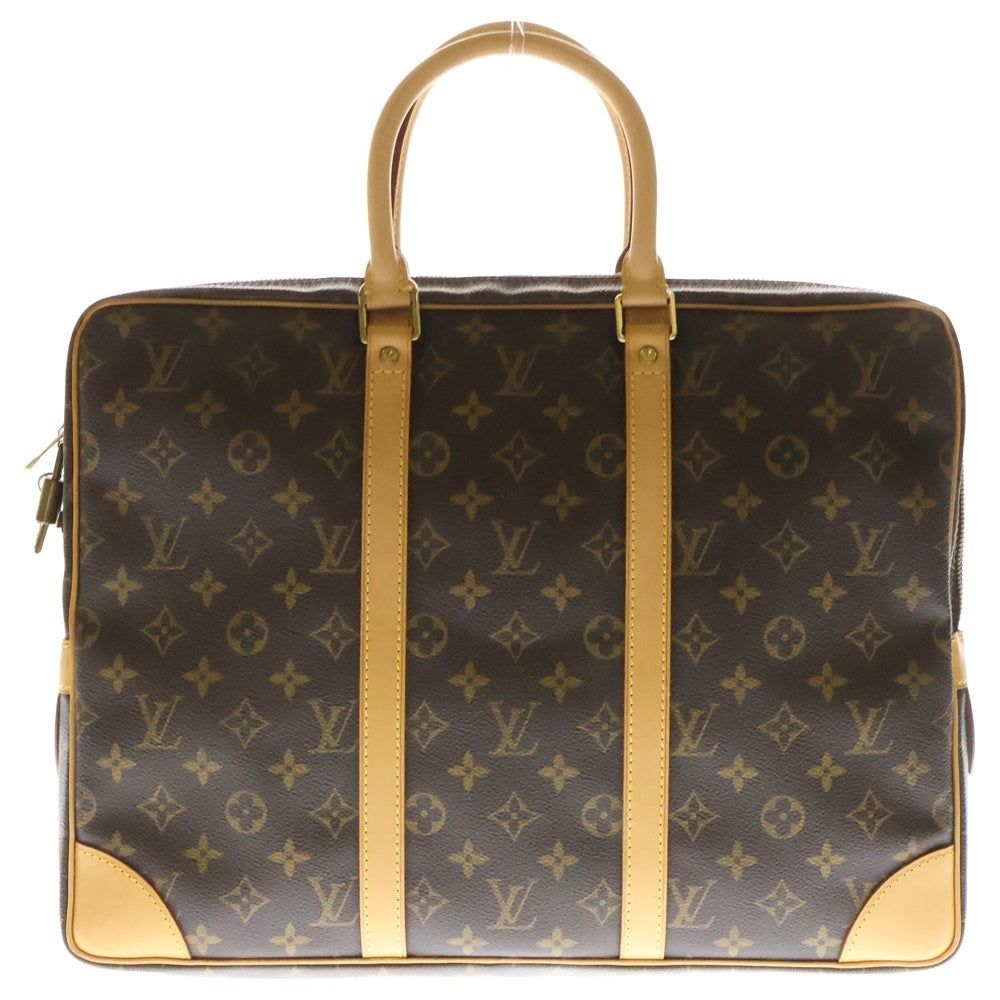 LOUIS VUITTON(ルイヴィトン) モノグラム ポルトドキュマン・ヴォワヤージュ トートバッグ ハンドバッグ ビジネスバッグ ブラウン ゴールド金具 M53361
