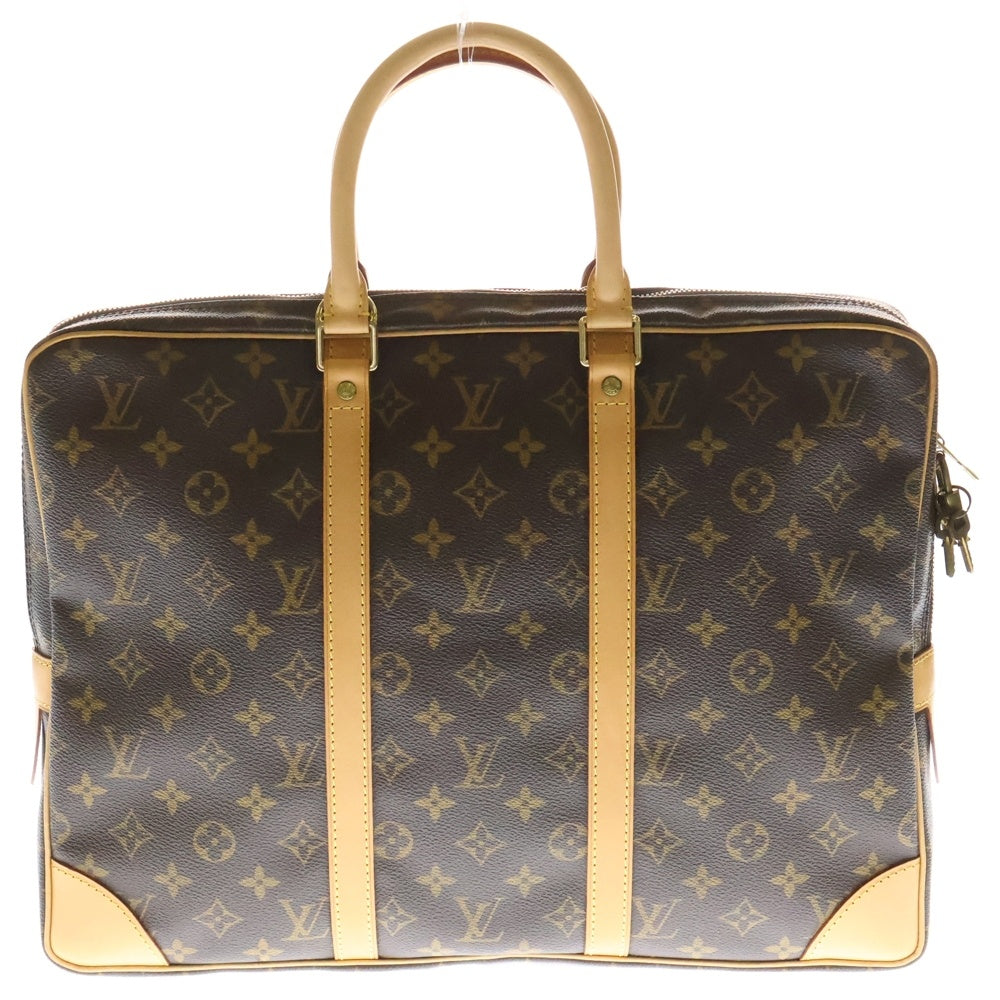LOUIS VUITTON(ルイヴィトン) モノグラム ポルトドキュマン・ヴォワヤージュ トートバッグ ハンドバッグ ビジネスバッグ ブラウン ゴールド金具 M53361