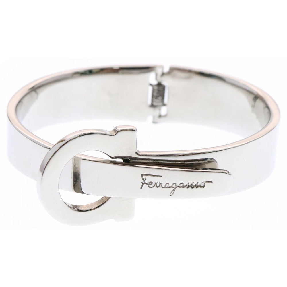 FERRAGAMO(フェラガモ) ロゴ ガンチーニブレスレット シルバー