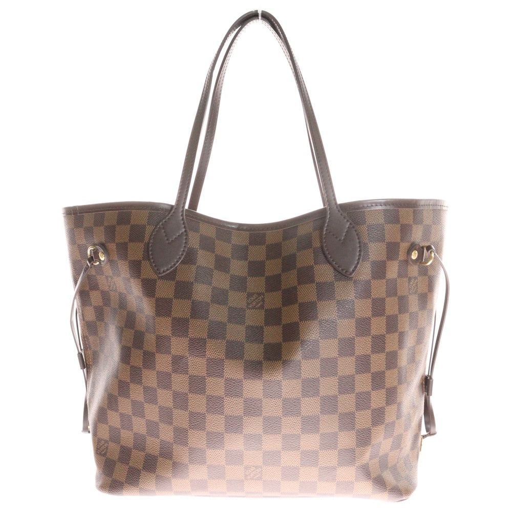 LOUIS VUITTON(ルイヴィトン) ネヴァーフルMM ダミエ エベヌ ローズバレリーヌ PVC レザー トートバッグ ブラウン ポーチ付き N41603 AR3186