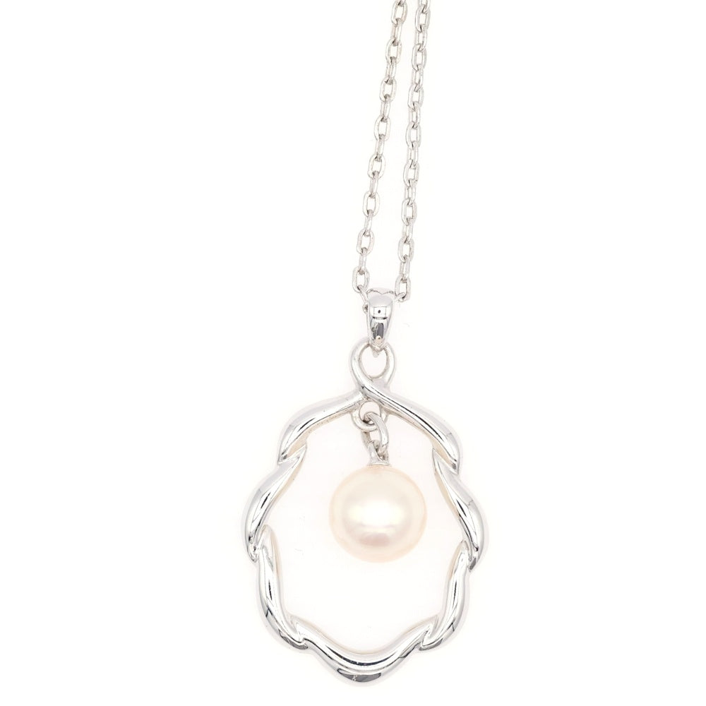MIKIMOTO(ミキモト) パール フレームデザイン ネックレス SV シルバー アクセサリー