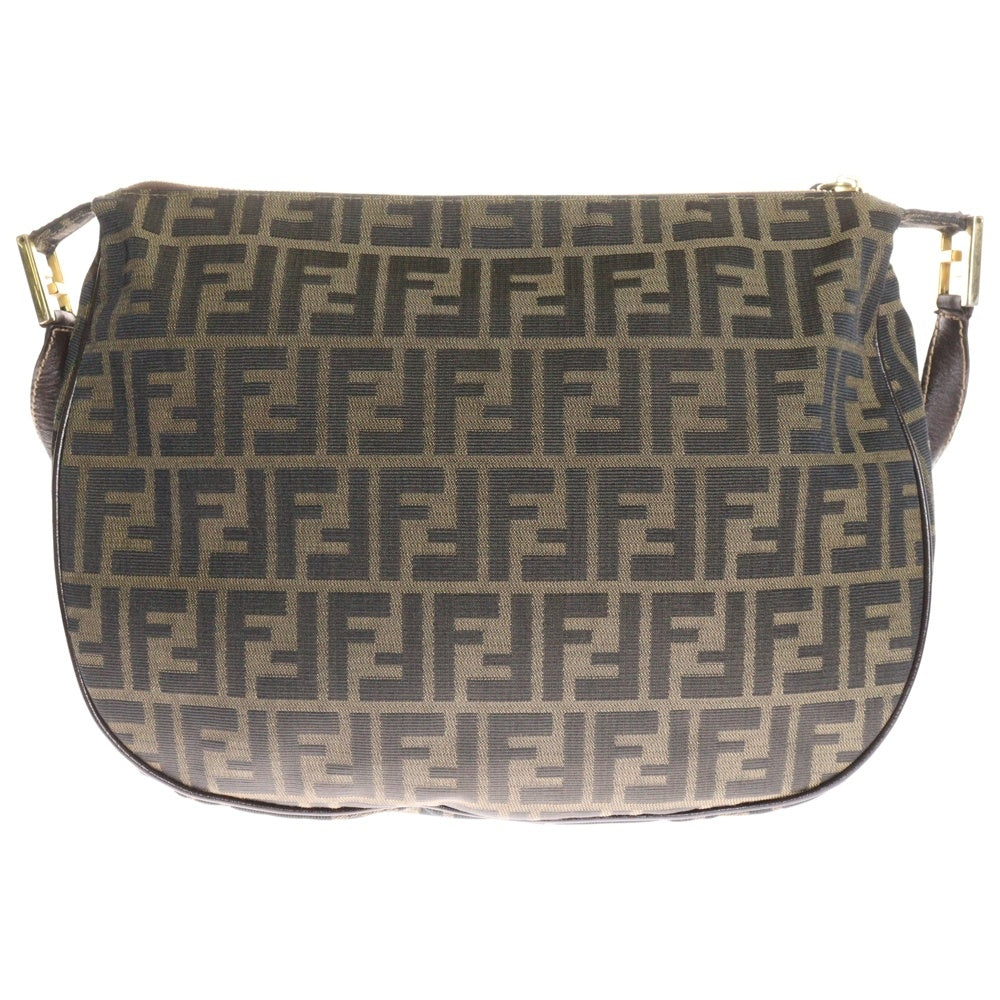 FENDI(フェンディ) ズッカ ショルダーバッグ ワンショルダーバッグ ゴールド金具 ブラウン キャンバス