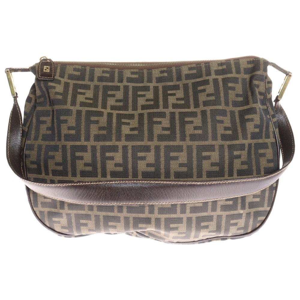 FENDI(フェンディ) ズッカ ショルダーバッグ ワンショルダーバッグ ゴールド金具 ブラウン キャンバス