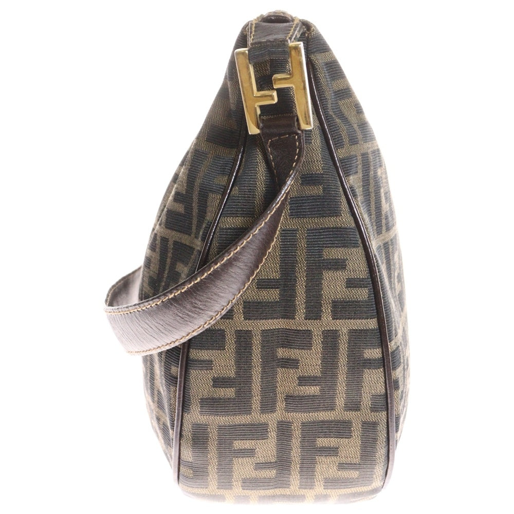 FENDI(フェンディ) ズッカ ショルダーバッグ ワンショルダーバッグ ゴールド金具 ブラウン キャンバス