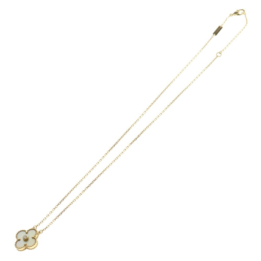 Van Cleef & Arpels(ヴァンクリーフアンドアーペル) ゴールドマザーオブパール 1Pダイヤモンド ネックレス 2018ホリデーコレクション イエローゴールド CARP2R700 レディース