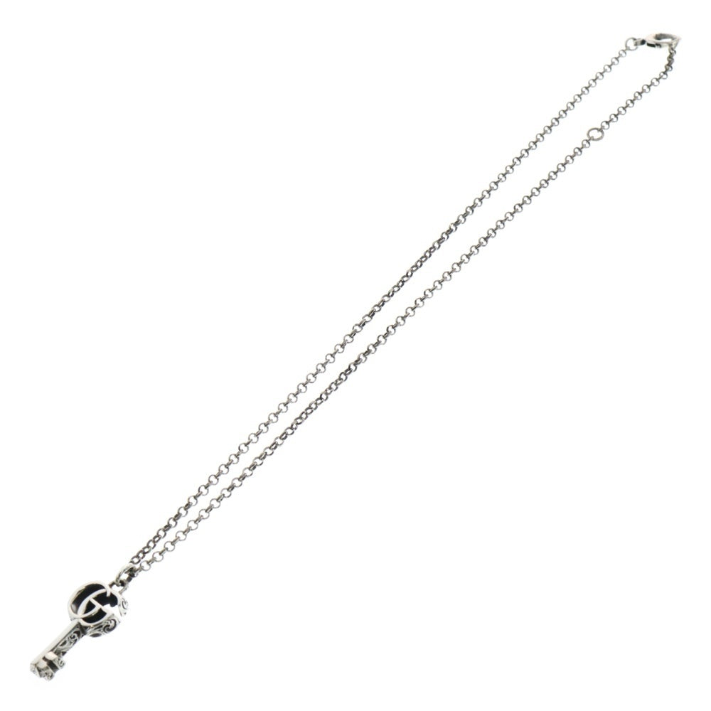 GUCCI(グッチ) インターロッキングG ダブルG キーモチーフ ネックレス ペンダント チェーン シルバー SV 627757
