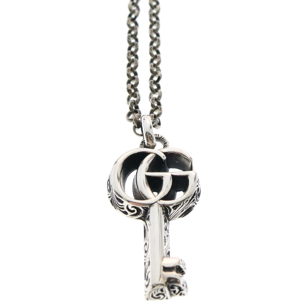 GUCCI(グッチ) インターロッキングG ダブルG キーモチーフ ネックレス ペンダント チェーン シルバー SV 627757