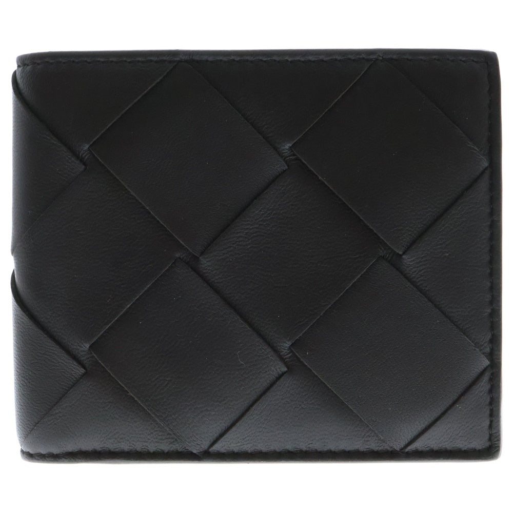 BOTTEGA VENETA(ボッテガヴェネタ) マキシイントレチャート 二つ折り財布 カードケース コンパクトウォレット ブラウン レザー113993