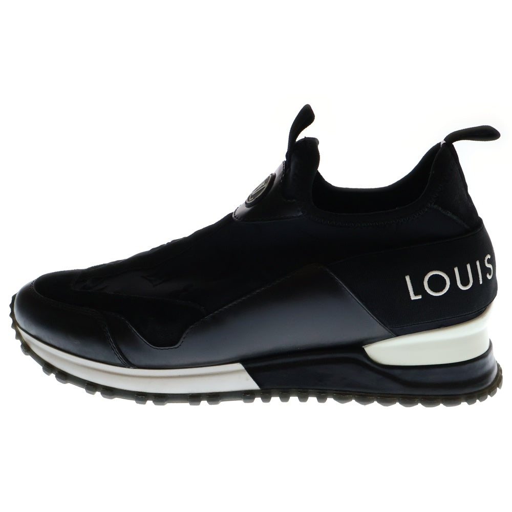 LOUIS VUITTON(ルイヴィトン) 22AW ランアウェイ ライン 日本限定 モノグラムパターン レザー スニーカー シューズ ダークネイビー/ブラック レディース 1AB3GF