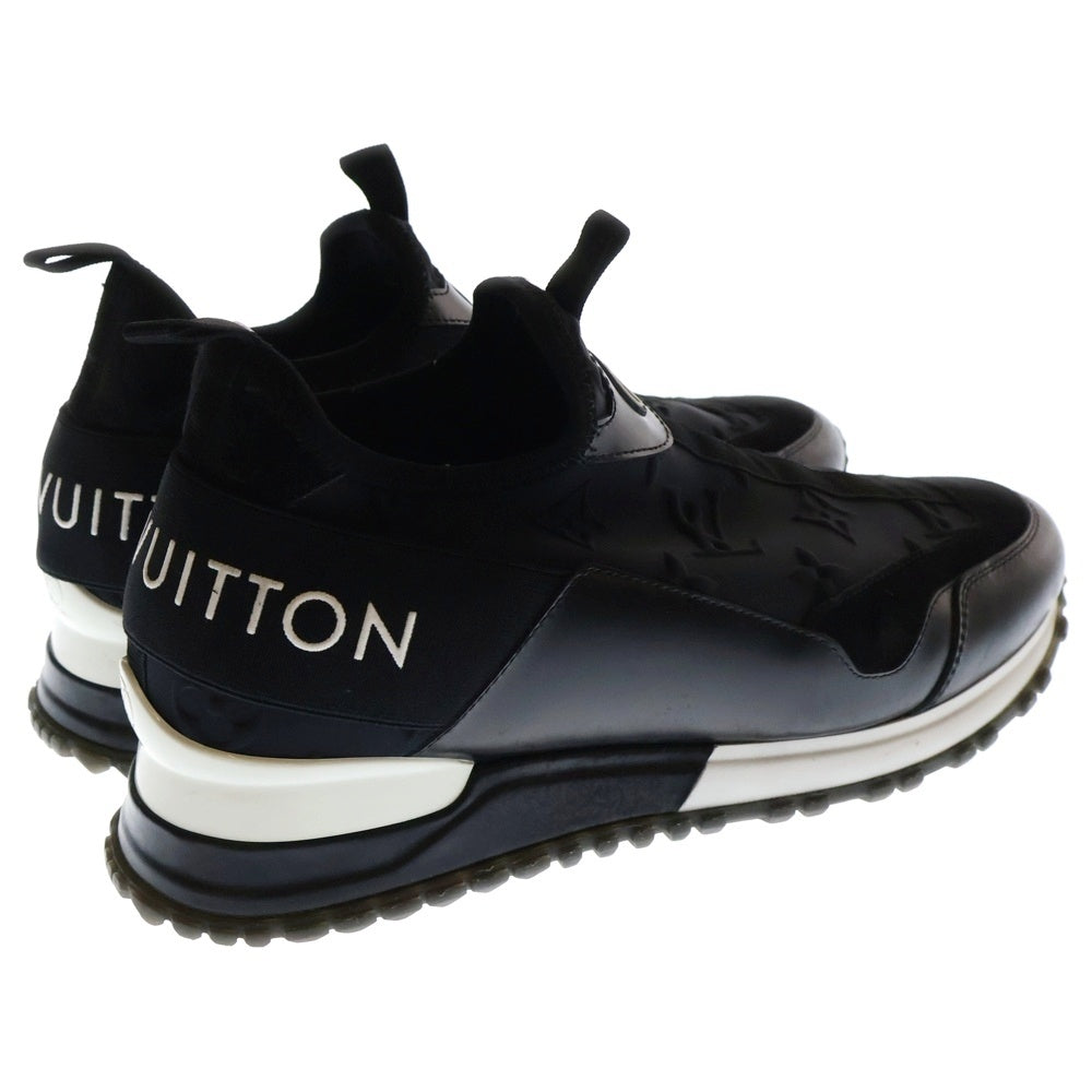 LOUIS VUITTON(ルイヴィトン) 22AW ランアウェイ ライン 日本限定 モノグラムパターン レザー スニーカー シューズ ダークネイビー/ブラック レディース 1AB3GF