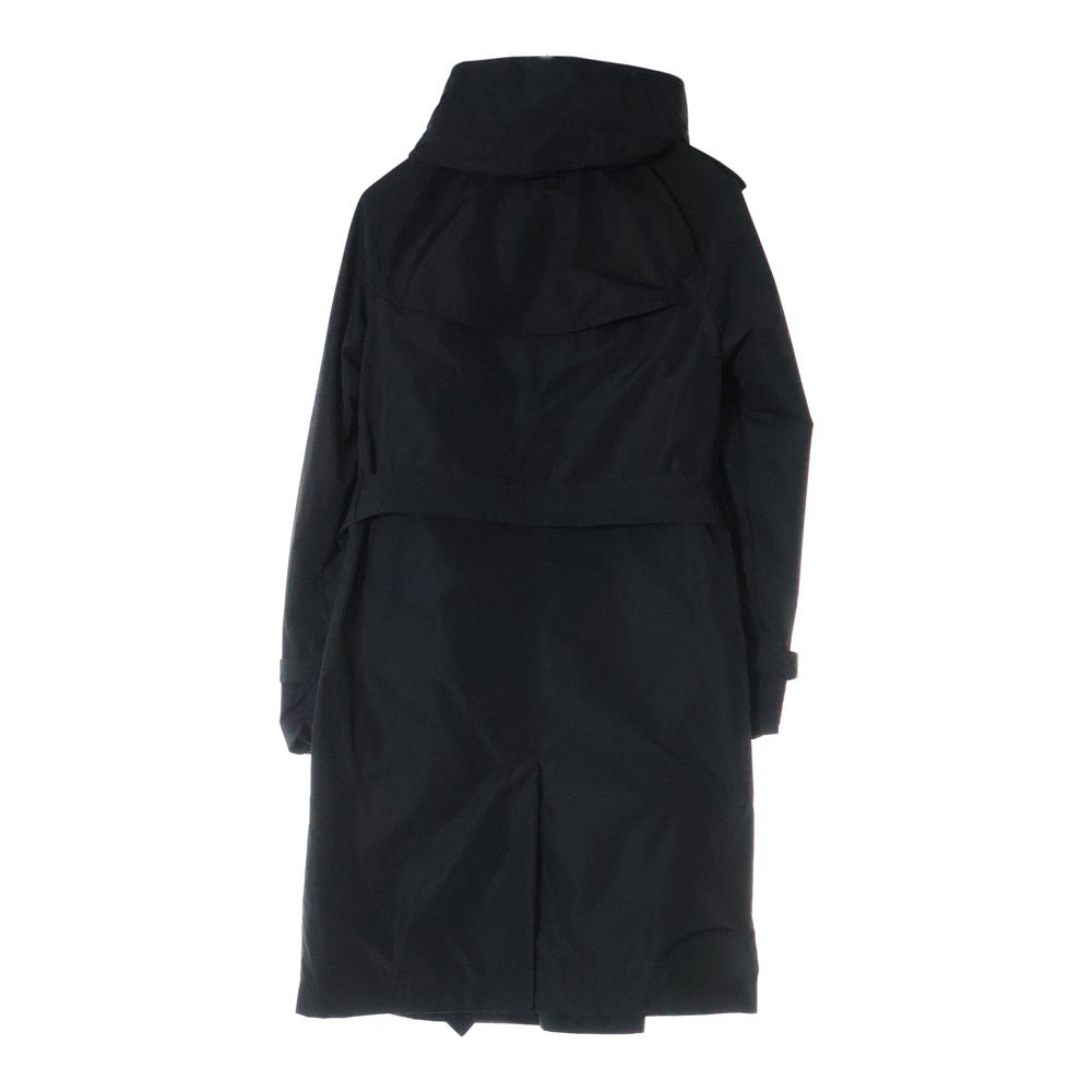 BURBERRY(バーバリー) 裏地ノバチェック総柄 ポリエステル フーデッド トレンチコート ブラック レディース 4062461