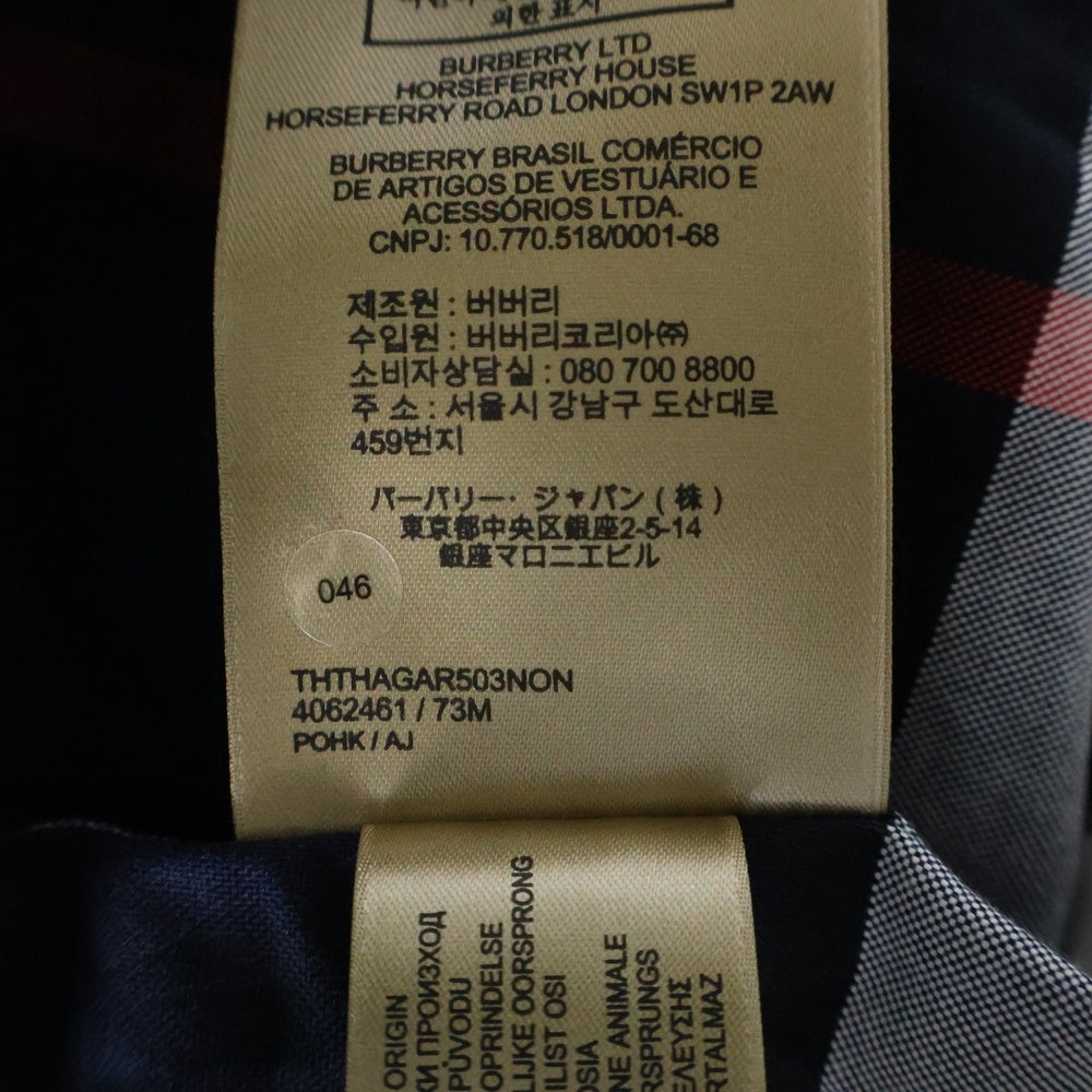 BURBERRY(バーバリー) 裏地ノバチェック総柄 ポリエステル フーデッド トレンチコート ブラック レディース 4062461