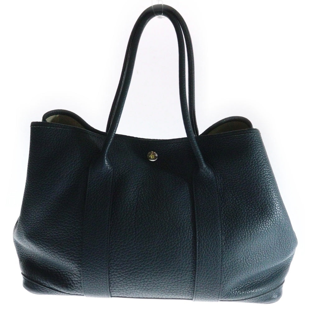 HERMES(エルメス) ガーデンパーティーGM ネゴンダ レザーハンドバッグ ブルー レディース □R刻印