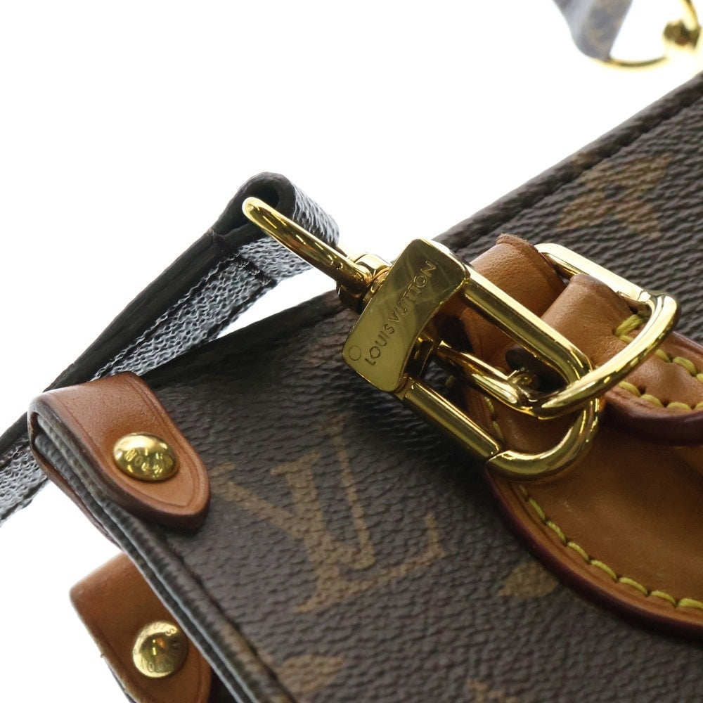 LOUIS VUITTON(ルイヴィトン) モノグラム サックプラBB ICタイプ 2WAYバッグ ショルダーバッグ ミニトートバッグ ハンドバッグ ブラウン ゴールド金具 レザー×PVC M45847