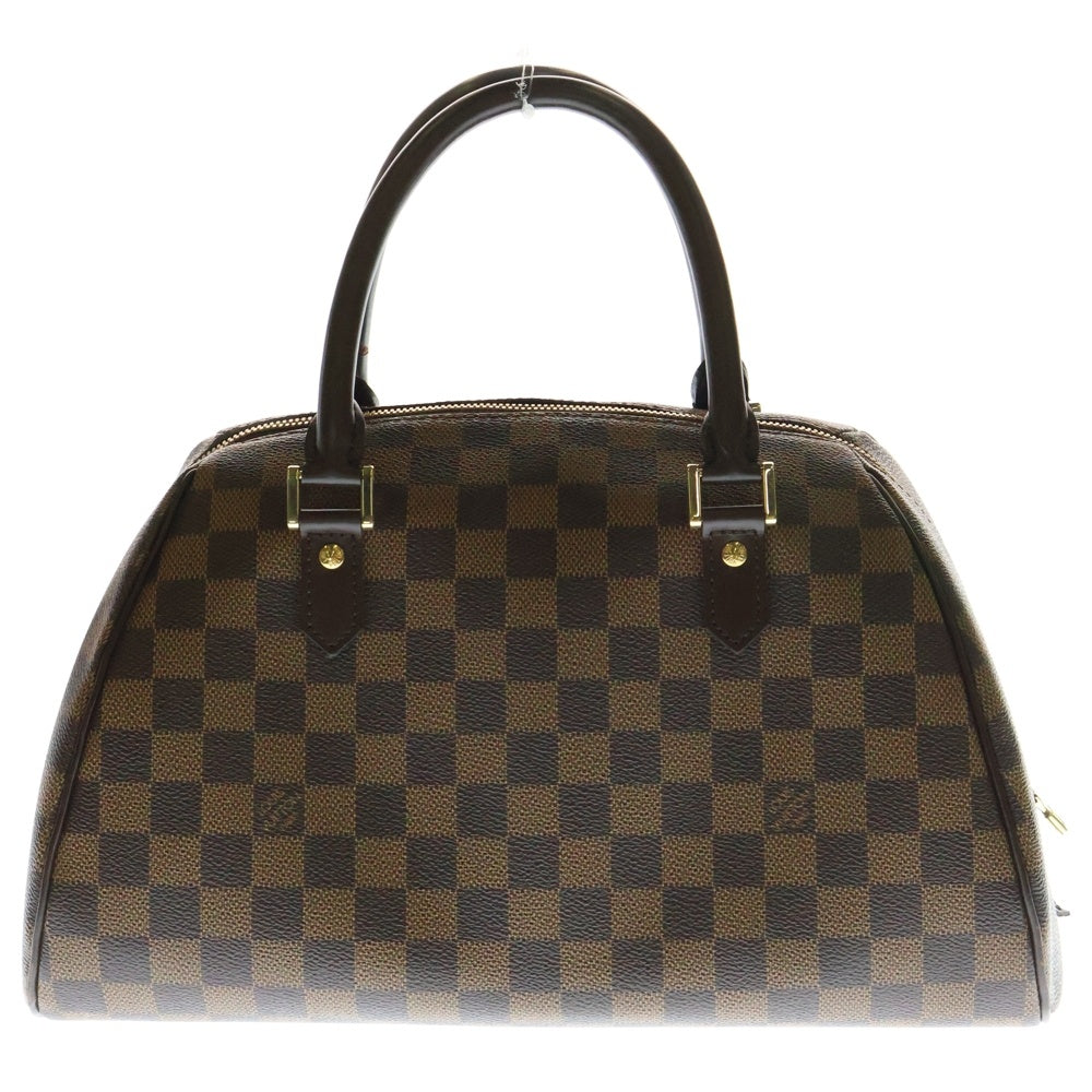 LOUIS VUITTON(ルイヴィトン) ダミエ リベラMM ハンドバッグ ブラウン レザー×PVC ゴールド金具 N41434