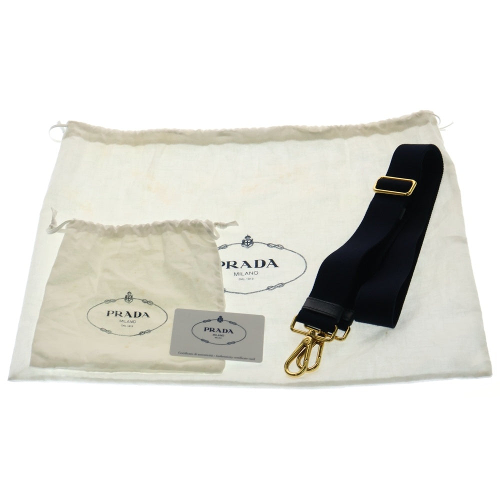 PRADA(プラダ) カナパ 2WAYショルダーバッグ ハンドバッグ トートバッグ インディゴブルー デニム ゴールド金具