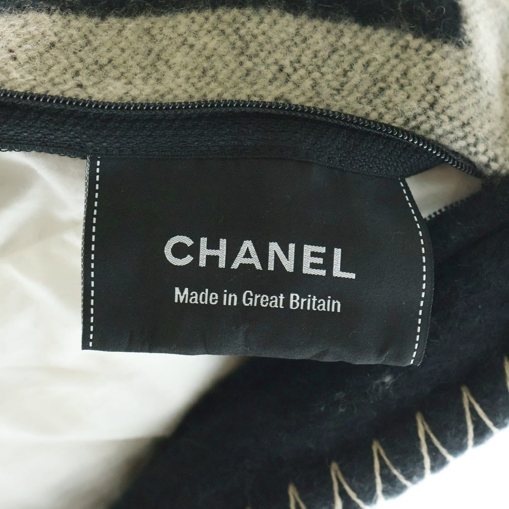 CHANEL(シャネル) ココマーク ロゴクッション ウール カシミヤ インテリア ブラック×グレー 小物 レディース