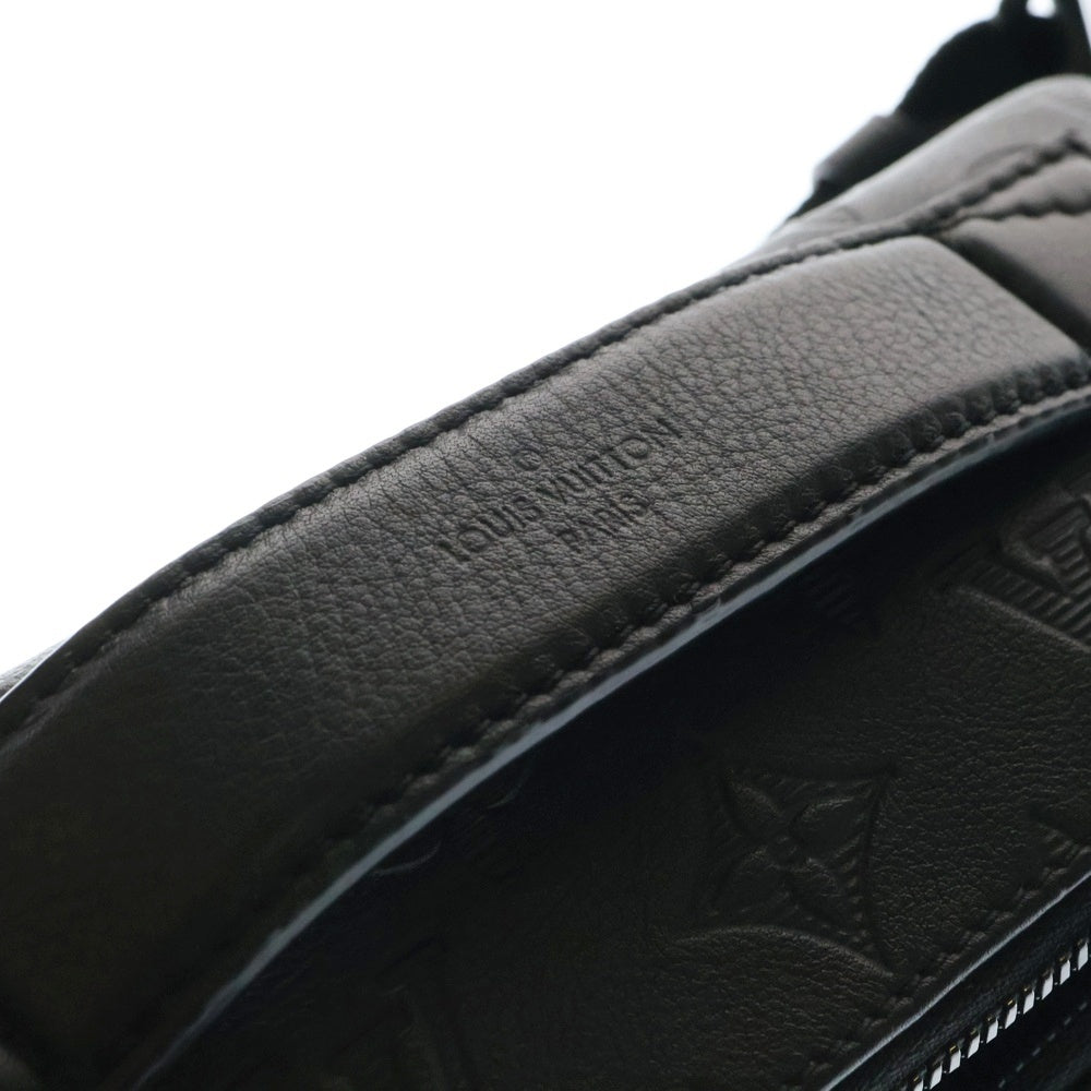 LOUIS VUITTON(ルイヴィトン) ラッシュ バムバッグ モノグラム シャドウ エンボス レザー ウエストポーチ ショルダー ボディバッグ ブラック M47058