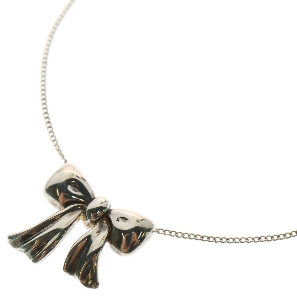 TIFFANY&Co(ティファニー) リボンモチーフ ネックレス ペンダント シルバー チェーン 925 2.8g
