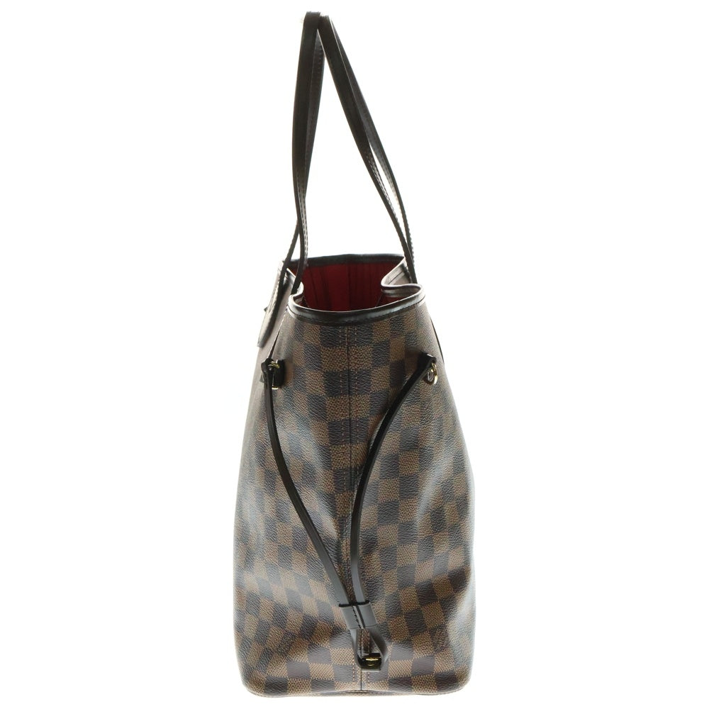 LOUIS VUITTON(ルイヴィトン) ダミエ ネヴァーフルMM/NM ポーチ付レザートートバッグ ブラウン レディース N41358