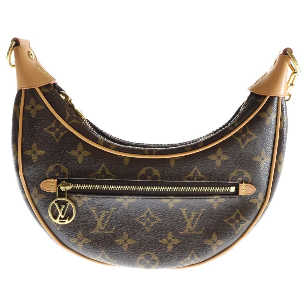 LOUIS VUITTON(ルイヴィトン) ループ モノグラム PVC レザー 2WAY チェーン ハンド ショルダーバッグ ゴールド金具 ブラウン M81098
