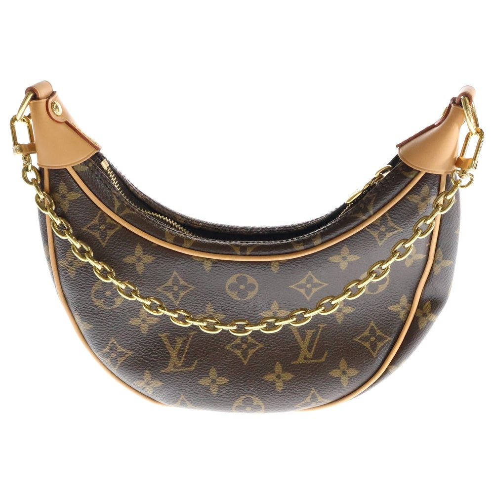 LOUIS VUITTON(ルイヴィトン) ループ モノグラム PVC レザー 2WAY チェーン ハンド ショルダーバッグ ゴールド金具 ブラウン M81098