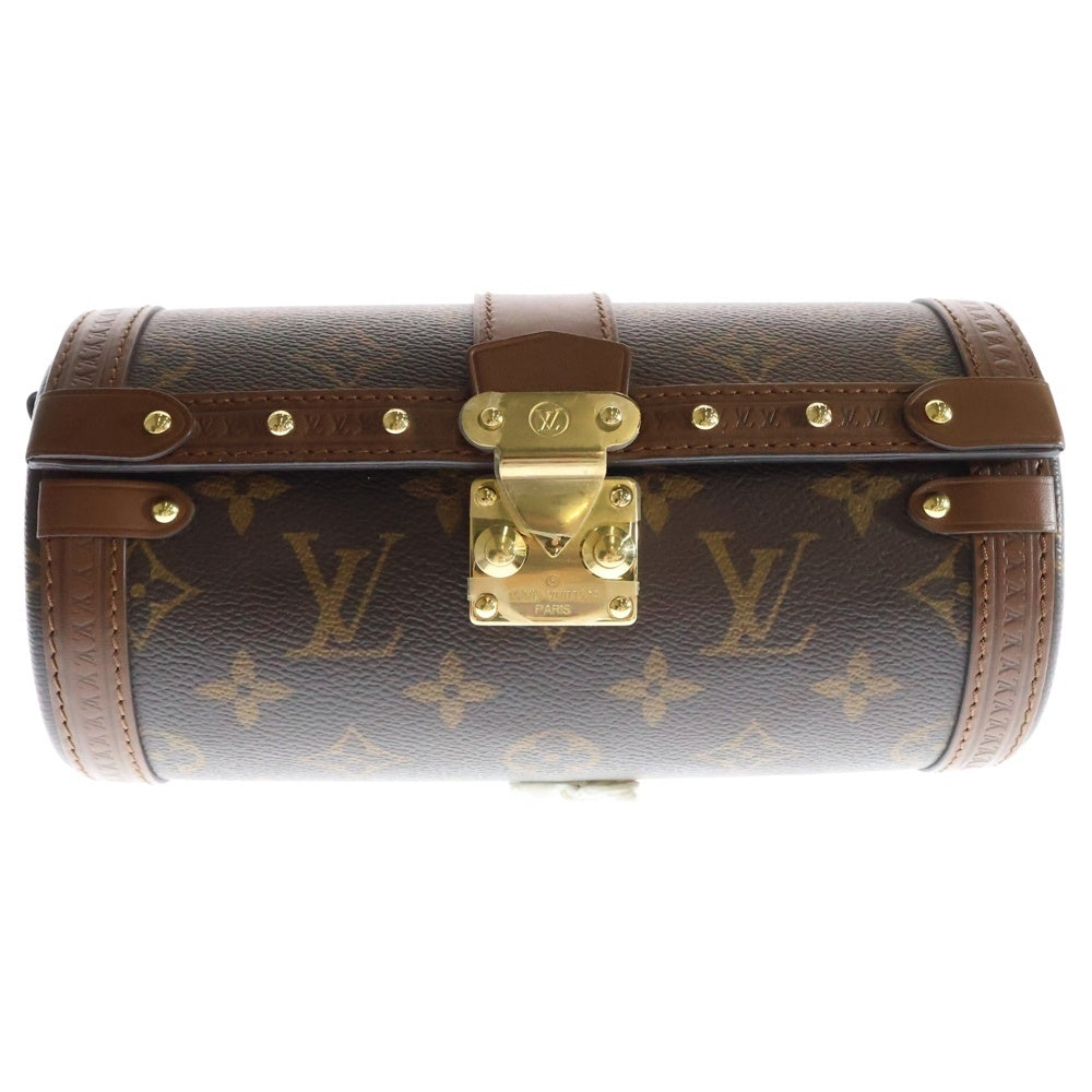 LOUIS VUITTON(ルイヴィトン) パピヨントランク モノグラム PVC レザー チェーンショルダーバッグ ゴールド金具 ブラウン M57835