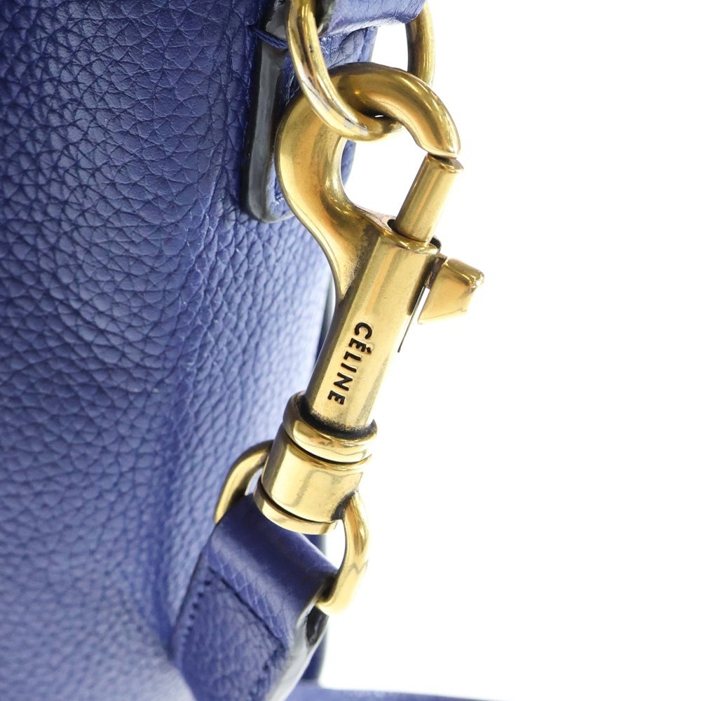 CELINE(セリーヌ) ラゲージ ナノ ハンドバック ブルー レザー 2WAY ハンドバッグ ショルダーバッグ