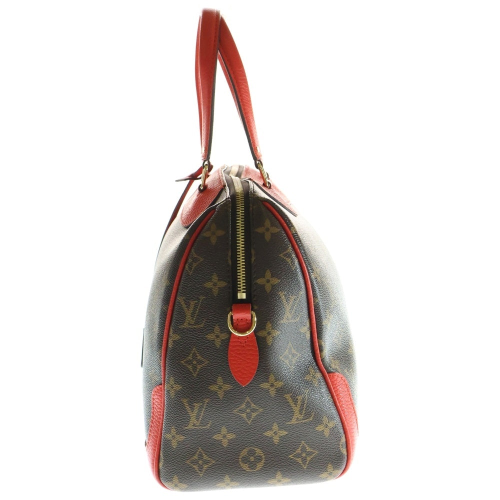 LOUIS VUITTON(ルイヴィトン) モノグラム レティーロPM ハンドバッグ ボストンバッグ ブラウン×レッド ゴールド金具 レザー×PVC M50057