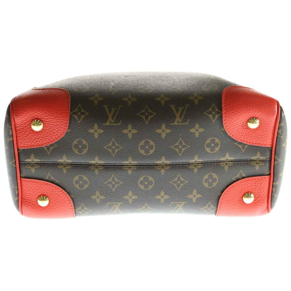 LOUIS VUITTON(ルイヴィトン) モノグラム レティーロPM ハンドバッグ ボストンバッグ ブラウン×レッド ゴールド金具 レザー×PVC M50057