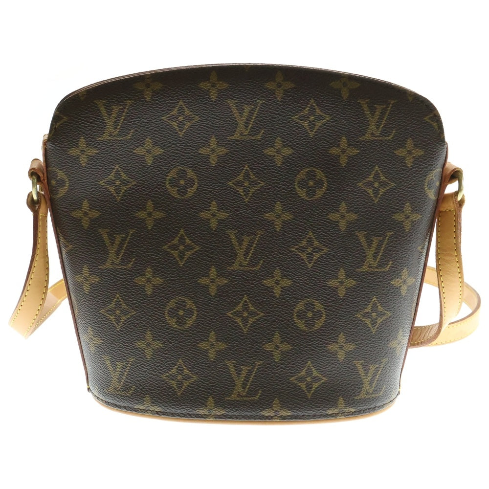 LOUIS VUITTON(ルイヴィトン) モノグラム ドルーオ ショルダーバッグ ブラウン レザー×PVC ゴールド金具 M51290