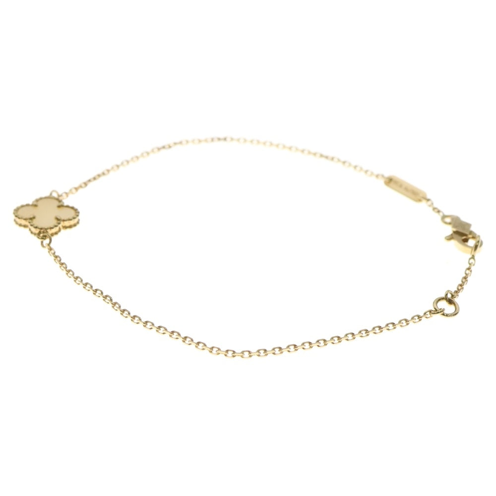 Van Cleef & Arpels(ヴァンクリーフアンドアーペル) スウィートアルハンブラ マザーオブパール チェーンブレスレット K18YG イエローゴールド レディース VCARF68800