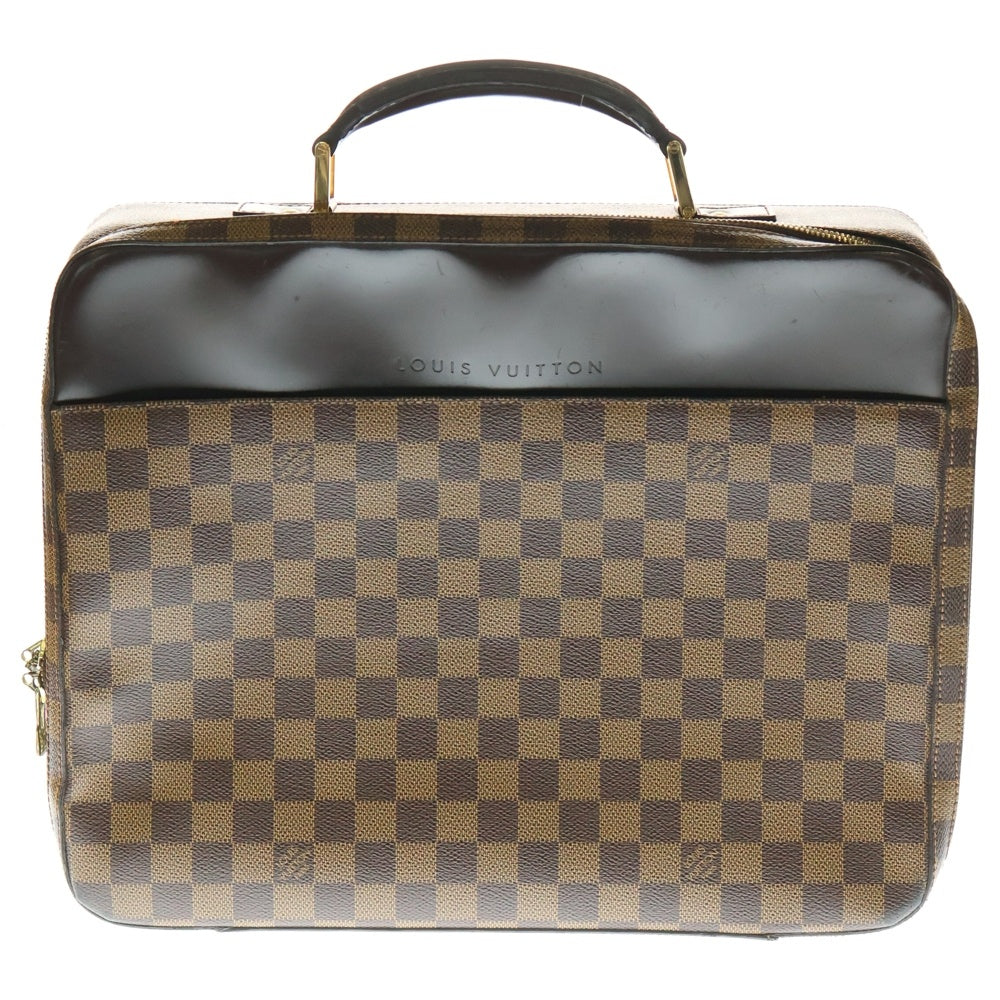 LOUIS VUITTON(ルイヴィトン) オルディナトゥール サバナ ダミエ PVC レザー 2WAY ハンド ショルダー ビジネスバッグ ゴールド金具 ブラウン N53355
