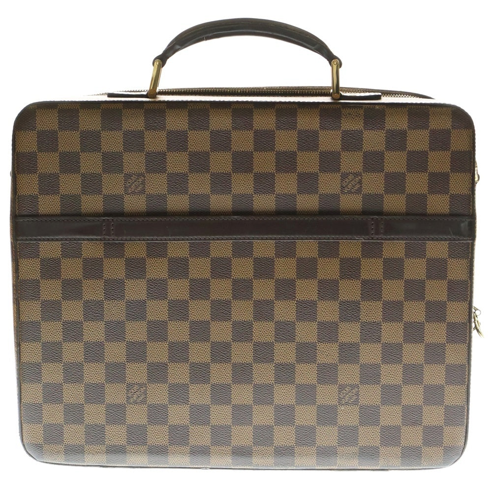 LOUIS VUITTON(ルイヴィトン) オルディナトゥール サバナ ダミエ PVC レザー 2WAY ハンド ショルダー ビジネスバッグ ゴールド金具 ブラウン N53355