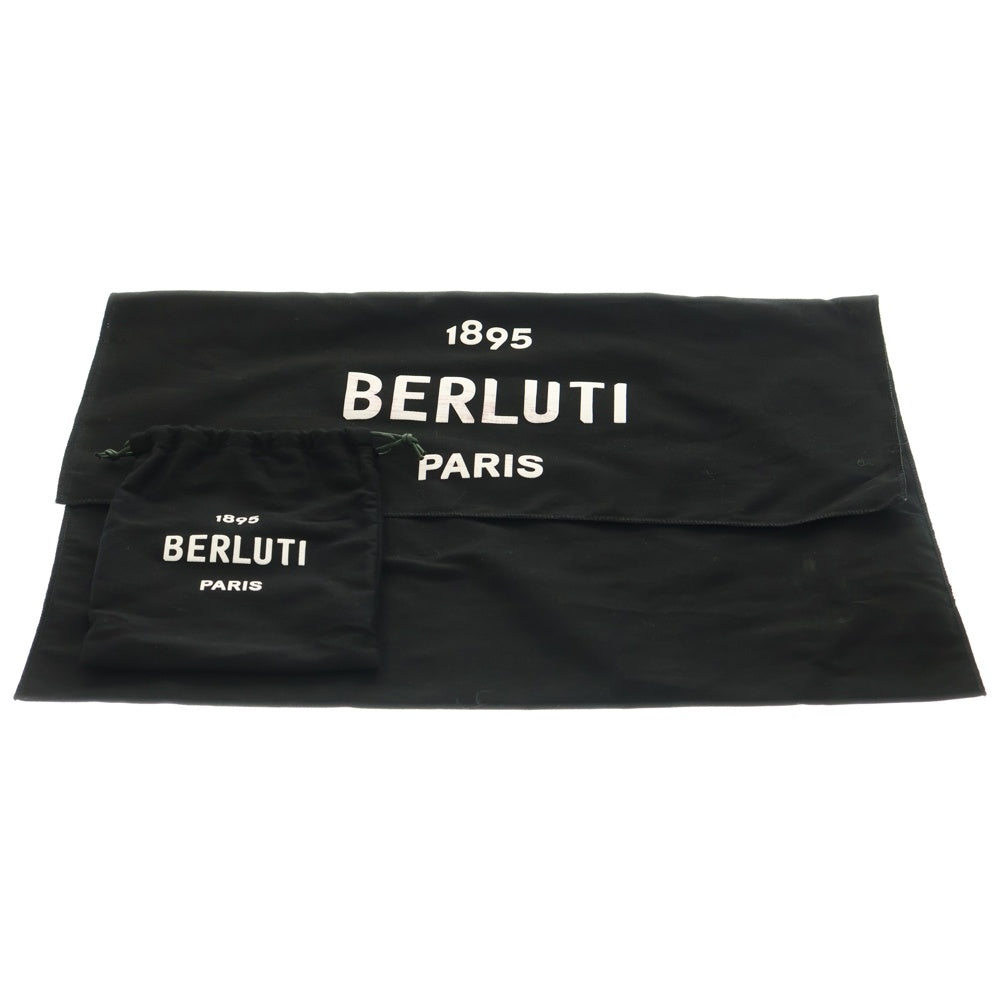 Berluti(ベルルッティ) エミーオ スクリットレザー ブリーフケース 2WAY ハンドバッグ ショルダーバッグ ブラック E_MIO_NEO-V2