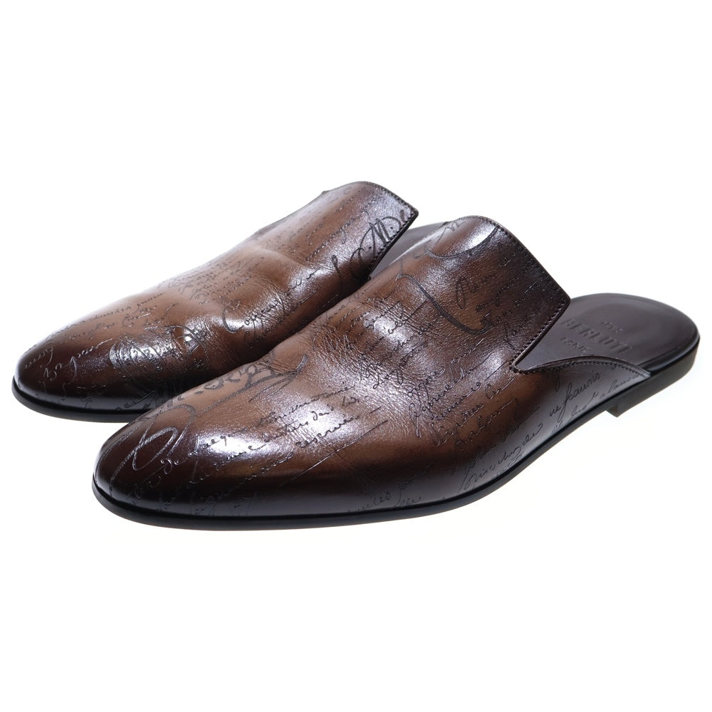 Berluti(ベルルッティ) カリグラフィ サイラス オマーン スリッポン ブラウン レザー 靴