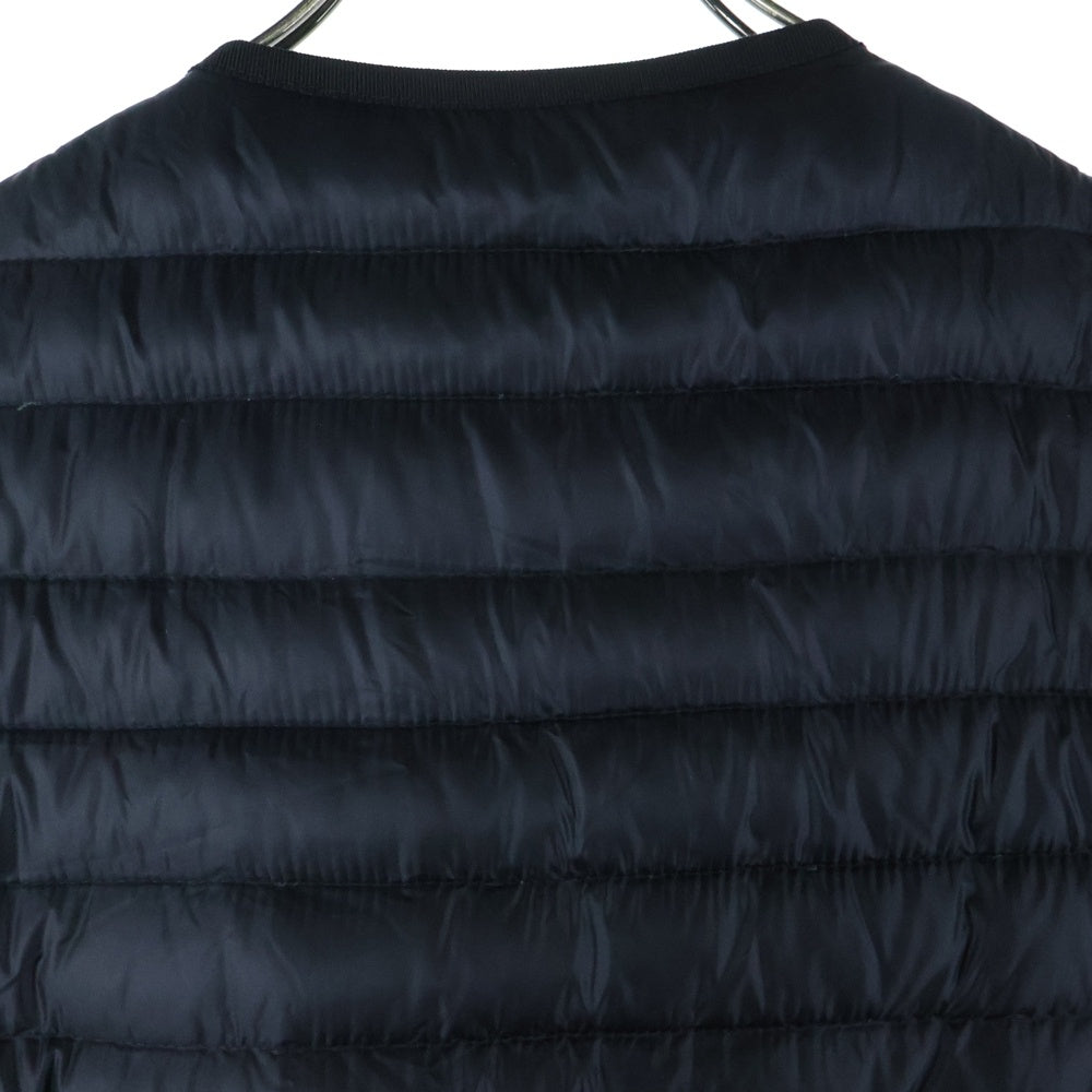 MONCLER(モンクレール) MARAISETTE マレセット ニットフリル 切り替え ノーカラー ダウンベスト ブラック レディース 32093457040553052