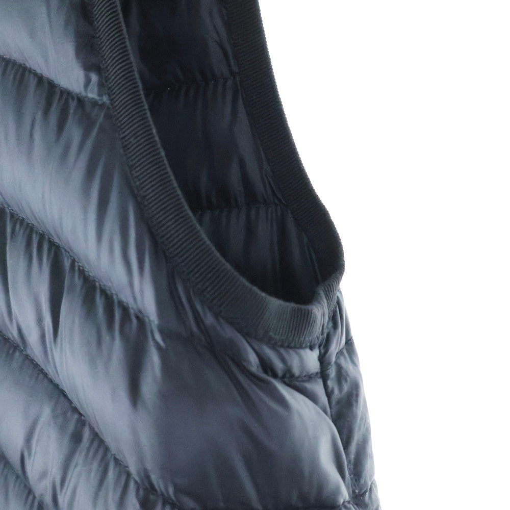 MONCLER(モンクレール) MARAISETTE マレセット ニットフリル 切り替え ノーカラー ダウンベスト ブラック レディース 32093457040553052