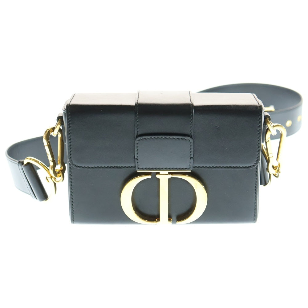Christian Dior(クリスチャンディオール) モンテーニュ ボックス ショルダー バッグ レザー ブラック