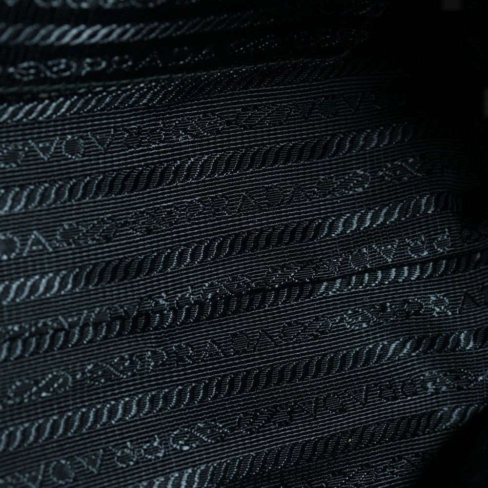 PRADA(プラダ) キルティング 2WAYバッグ チェーンショルダーバッグ ハンドバッグ ブラック シルバー金具 ナイロン BR4965