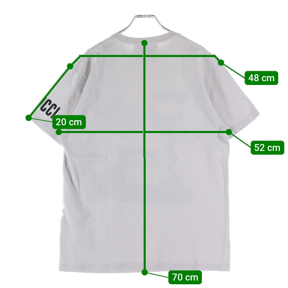 GUCCI(グッチ) スリーブロゴ グラフィックプリント ホースビット クルーネック半袖Tシャツカットソー ライトグレー 771758 XJGIB