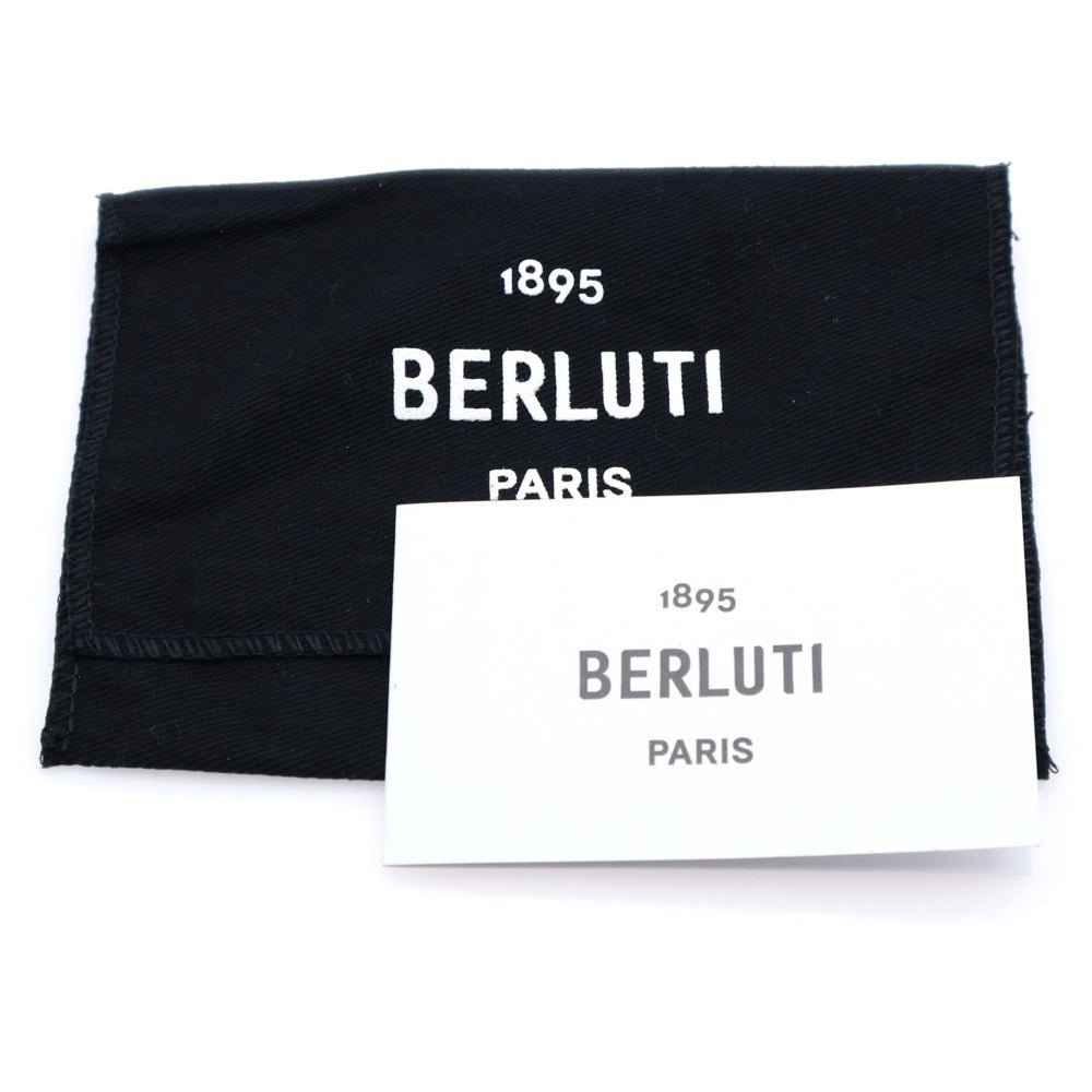 Berluti(ベルルッティ) バンブー カリグラフィ スクリットレザ- カードケース 名刺入れ ストーンデニム インディゴブルー