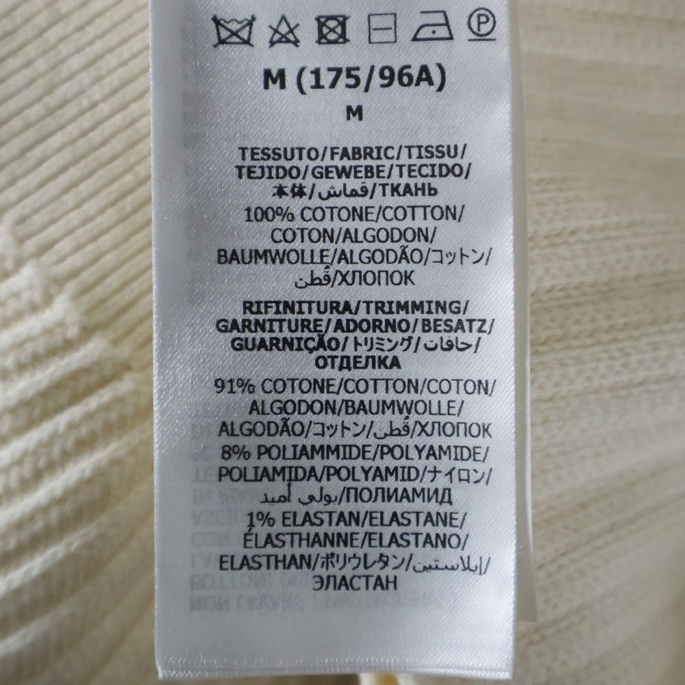 GUCCI(グッチ) ワッペンロゴ コットン リブニット 半袖 ポロシャツ セーター アイボリー 692863