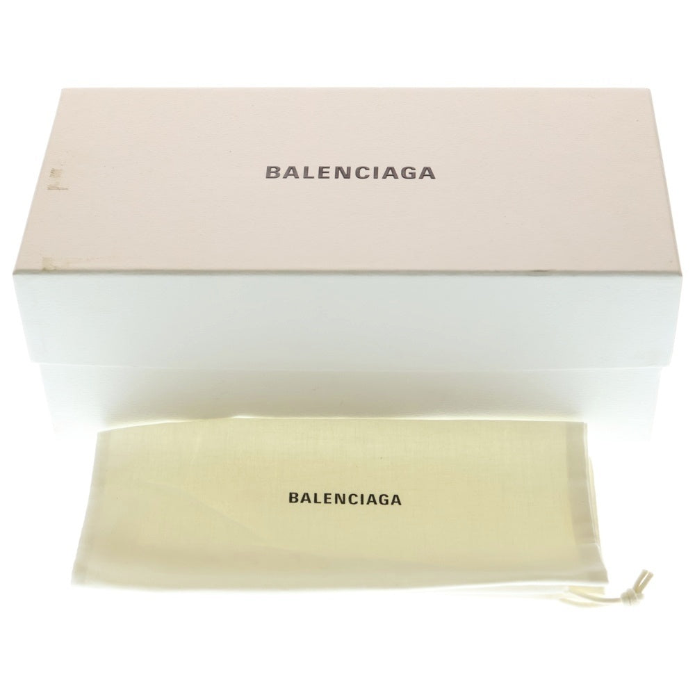 BALENCIAGA(バレンシアガ) POOL ロゴプリント スライドサンダル ブラック レザー #41 530501 メンズ