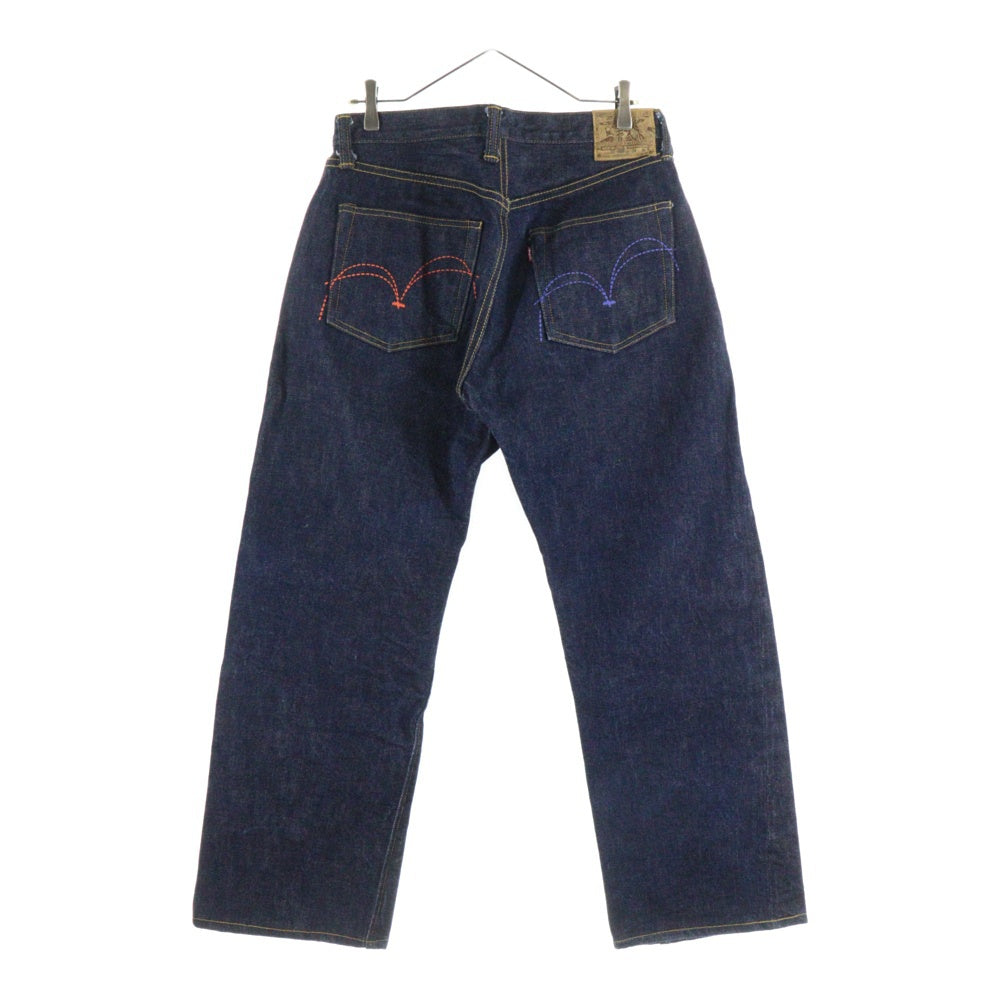 SAMURAI JEANS(サムライジーンズ) 川中島の戦いモデル 21oz ペンキステッチ ワイドストレート デニムパンツ ジーンズ インディゴ S3000VX21oz-KJ